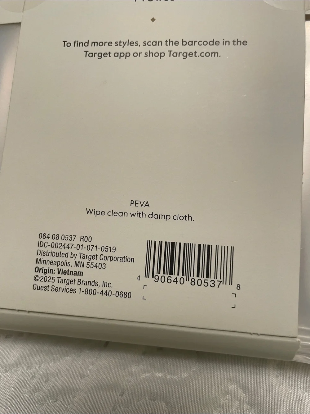 NWT THRESHOLD Clear Shower Liner Shower Curtain